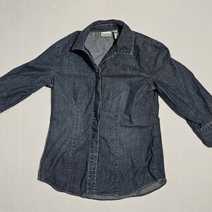 Chico's Denim Button-Up Shirt